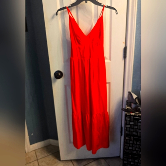 Jessica Simpson Vibrant Orange Maxi Dress - Picture 1 of 5